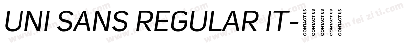 UNI SANS REGULAR IT字体转换